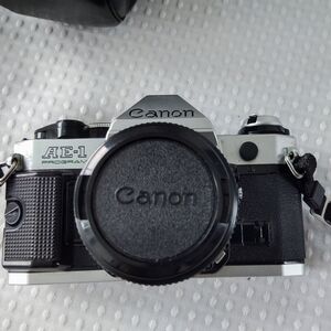 Canon AE-1 Program Black and Silver Camera